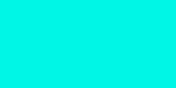 Amostra de cor para o código hexadecimal #00f6e6