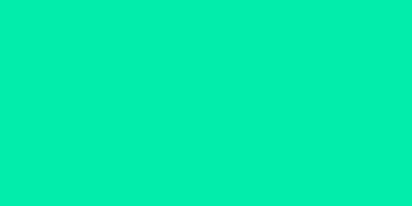Amostra de cor para o código hexadecimal #02edab