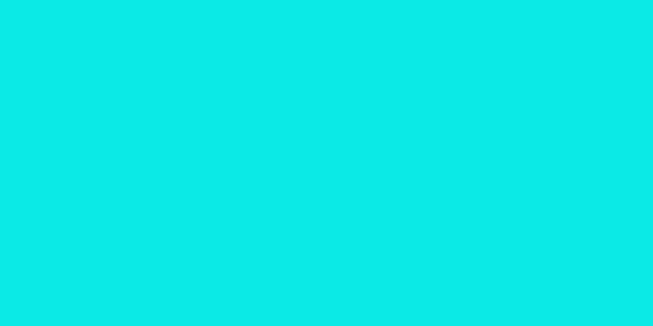 Amostra de cor para o código hexadecimal #0beae6