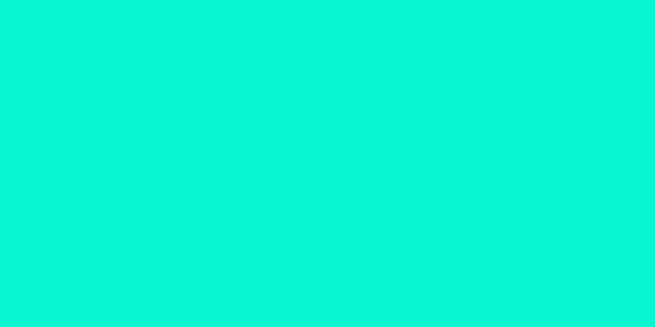 Amostra de cor para o código hexadecimal #0cf5d2