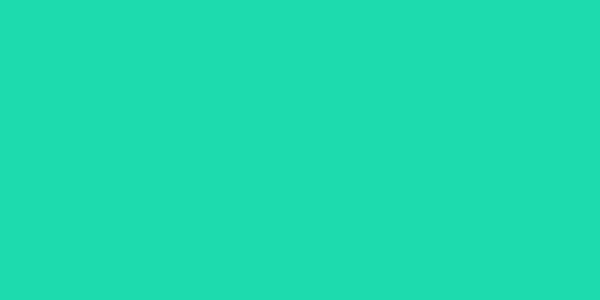 Amostra de cor para o código hexadecimal #1ddbae