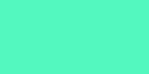 Amostra de cor para o código hexadecimal #53f8bf