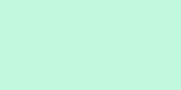 Amostra de cor para o código hexadecimal #c0f9db