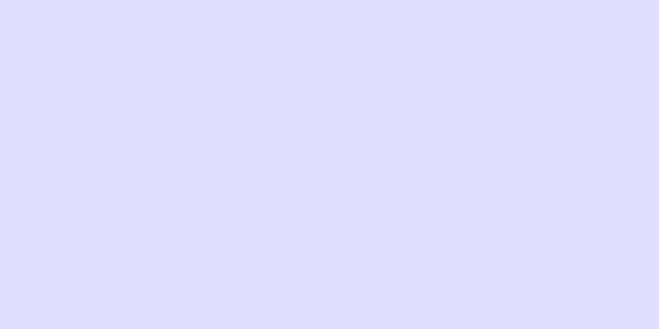 Amostra de cor para o código hexadecimal #e0deff
